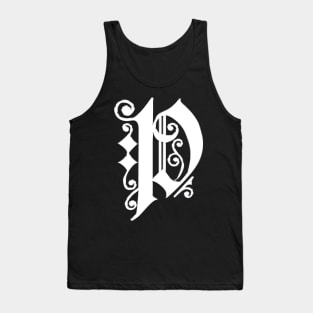 Silver Letter P Tank Top